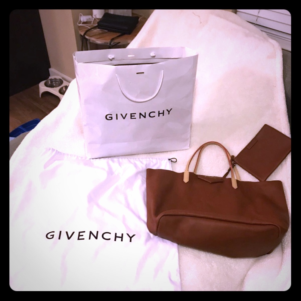 Authentic Givenchy shopper tote with pouch